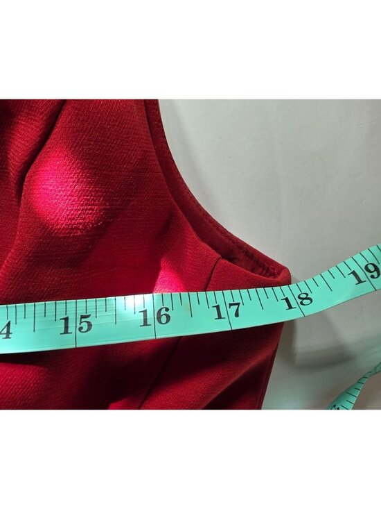 Sleeveless Dress Red Size 10 career office lined white house black market - Picture 7 of 12